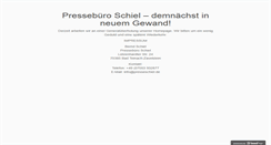 Desktop Screenshot of pressebuero-schiel.de