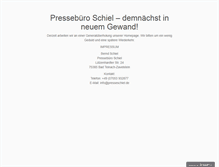 Tablet Screenshot of pressebuero-schiel.de